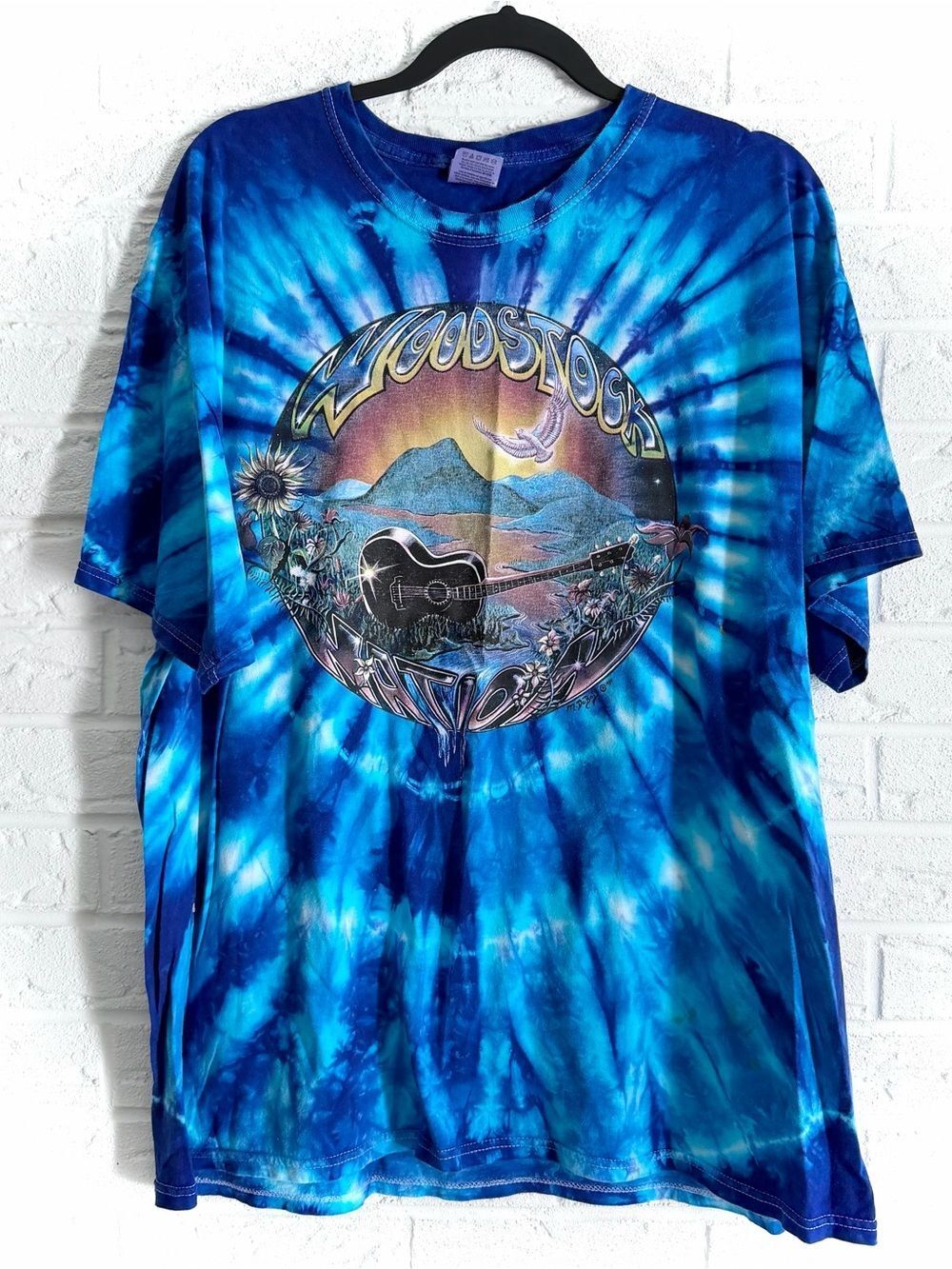 Vintage Woodstock Nation Mike DuBois Tie-dye Blue T-Shirt Size 2X